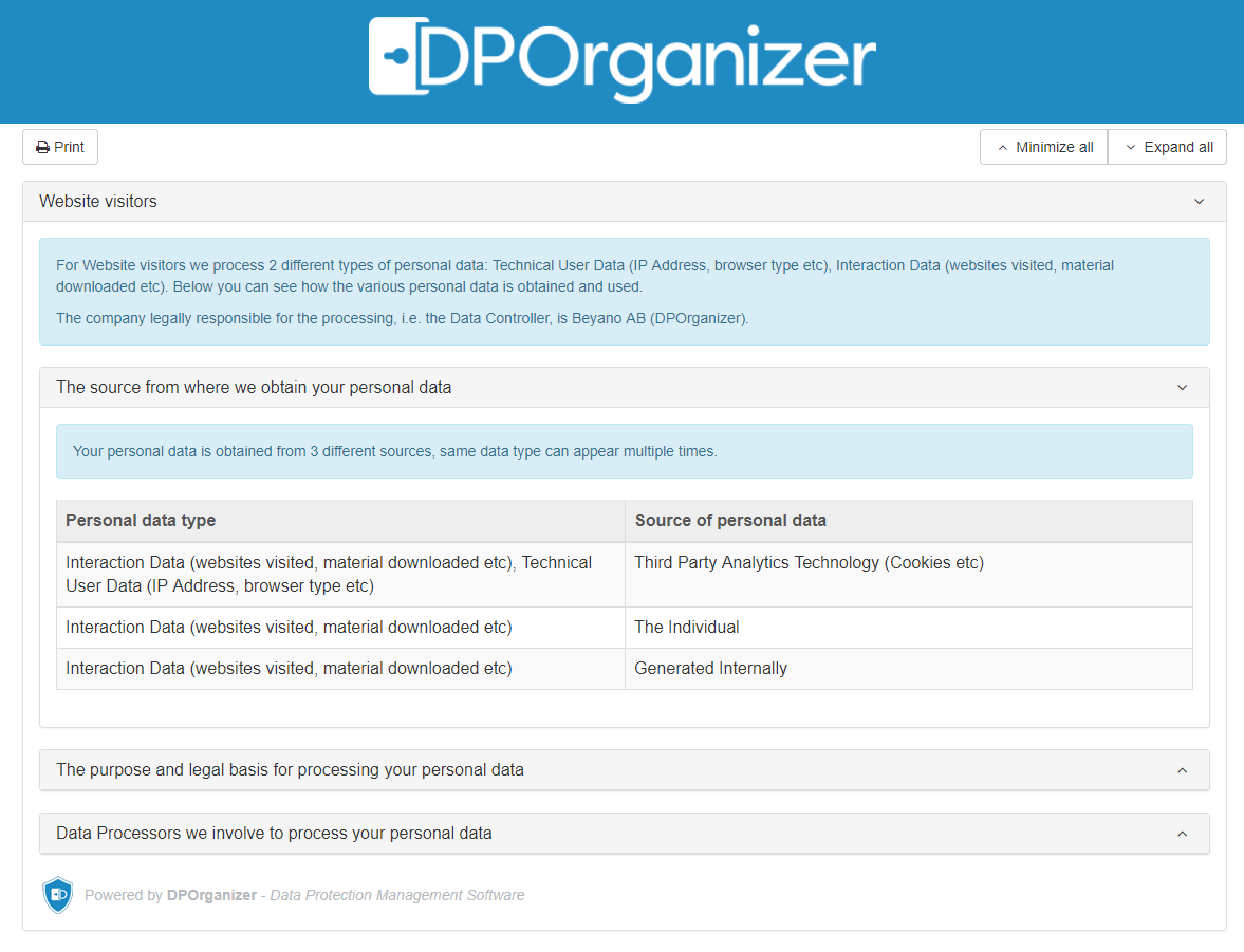 DPOrganizer-Transparency-Wizard-Report