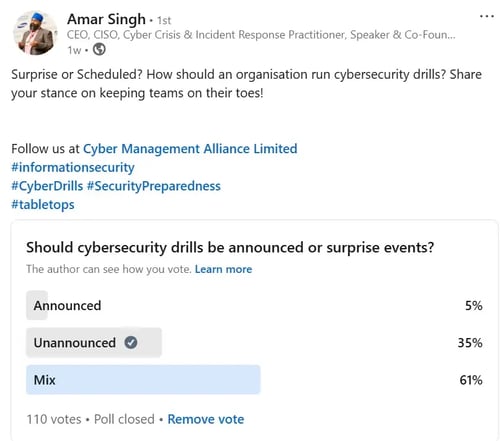 LinkedIn Poll